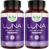 image:imageNested Naturals Luna MelatoninFree Sleep Supplement  NonHabit Forming Herbal Sleep Supplement Adult Bedtime Support Help Sleeping wChamomile Valerian LTheanine  60 Vegan CapsulesLuna 2 Pack
