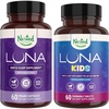 image:imageNested Naturals Sleep Aid Bundle  Luna Adult amp Luna Kids Sleep Aid with Natural Ingredients Melatonin Chamomile Valerian for Deep Sleep and Relaxation 120 Count