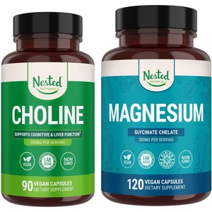 image:imageNested Naturals Choline Bitartrate 90 Vegan Capsules amp Magnesium Glycinate Chelate 120 Vegan Capsules