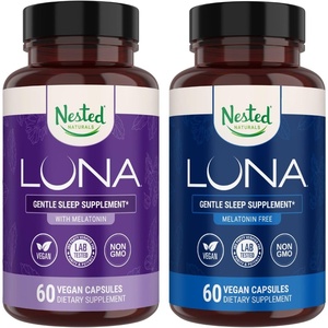 image:imageNested Naturals Luna Sleep Aid Bundle  Luna amp Luna MelatoninFree Sleeping Pills with Natural Ingredients Melatonin Valarien amp More 120 Count