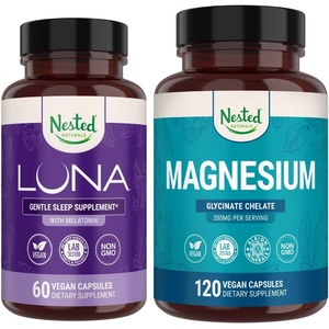 image:imageNested Naturals Luna Sleep Aid amp Magnesium Glycinate Chelate for Sleep Relaxation amp Recovery 180 Capsules